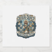 Jesus Quilt Patchwork Geloof Jesus Quilt Patchwork Sparkling Wijnetiket (Enkel label)