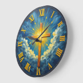 Jesus Radiant Heavenly Cross Grote Klok (Hoek)