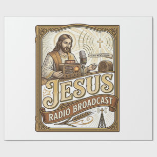 Jesus Radio-uitzending Jesus Radio-uitzending Chri Cadeaupapier