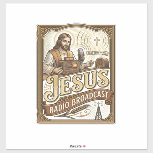Jesus Radio-uitzending Jesus Radio-uitzending Chri Sticker (Vel)