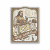 Jesus Radio-uitzending Jesus Radio-uitzending Chri Sticker (Voorkant)