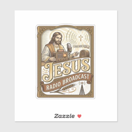 Jesus Radio-uitzending Jesus Radio-uitzending Chri Sticker (Vel)