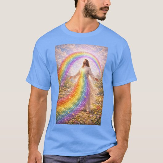 Jesus rainbow T-Shirt (Voorkant)