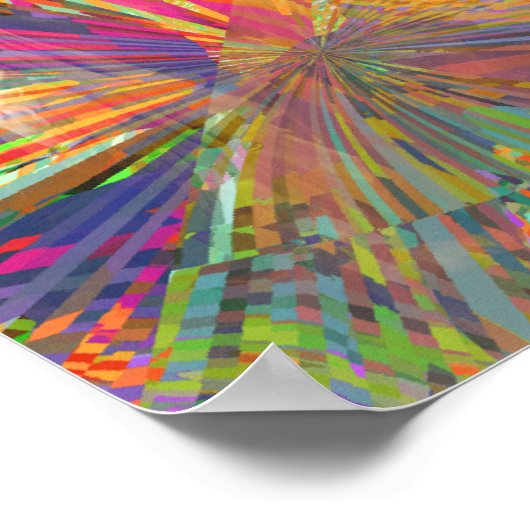 Jesus Raises Lazarus Neon Pastel Pinrad Poster (Hoek)