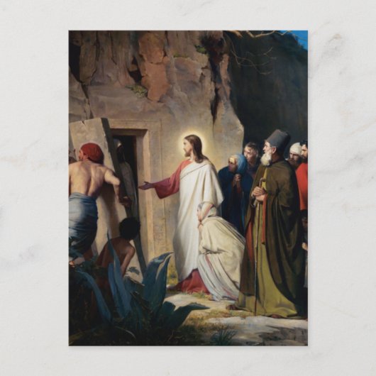 Jesus Raising Lazarus door Carl Bloch Briefkaart (Voorkant)