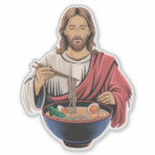 Jesus Ramen Amen Sticker (Voorkant)