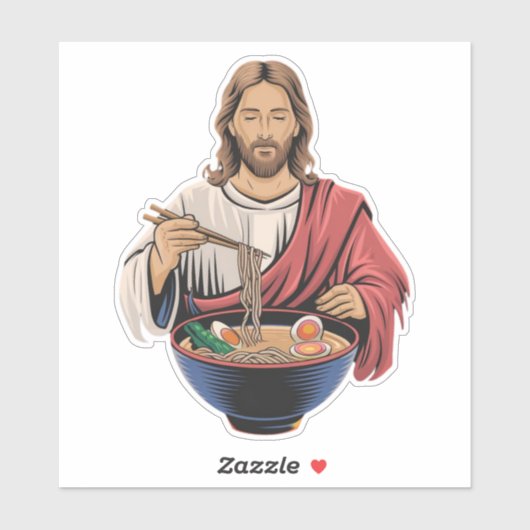 Jesus Ramen Amen Sticker (Vel)