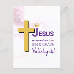JESUS RANSOMED ME Happy Pasen Briefkaart