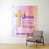 JESUS RANSOMED US Christelijk Pasen Wandkleed (In situ)