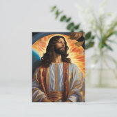 *~* Jesus Ready Heal Earth Universe AP50 Kosmisch Briefkaart (Staand voorkant)
