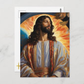 *~* Jesus Ready Heal Earth Universe AP50 Kosmisch Briefkaart (Voorkant / Achterkant)