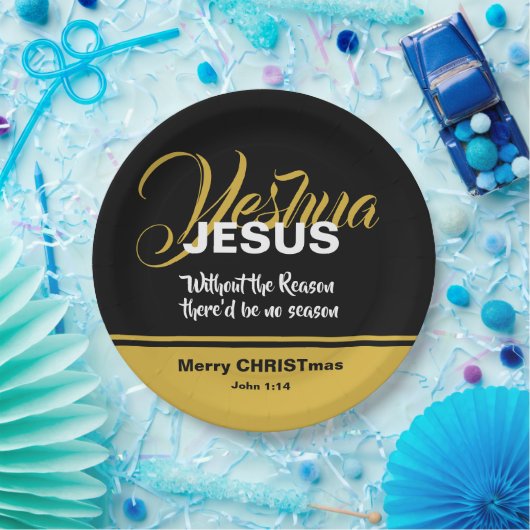 JESUS REASON SEASON Christelijk ScriptCHRISTMAS Papieren Bordje (Feest)