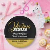 JESUS REASON SEASON Christelijk ScriptCHRISTMAS Papieren Bordje (Feest)