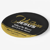 JESUS REASON SEASON Christelijk ScriptCHRISTMAS Papieren Bordje (Gekanteld)