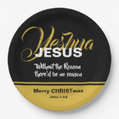 JESUS REASON SEASON Christelijk ScriptCHRISTMAS Papieren Bordje (Voorkant)