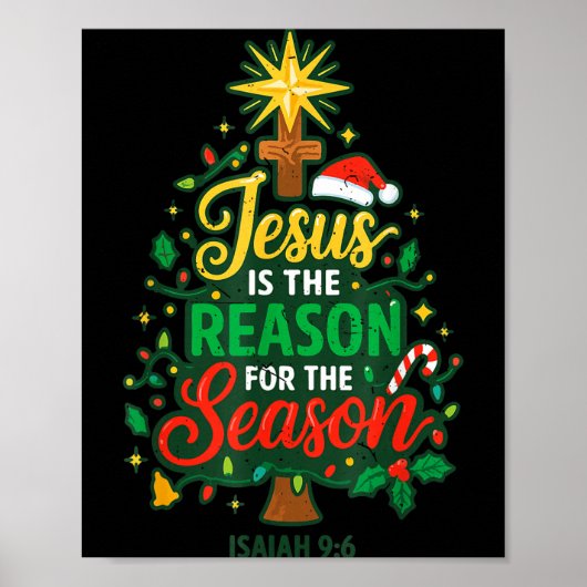 Jesus Reason Season Christian Christmas Family Pjs Poster (Voorkant)