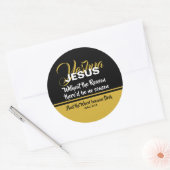 JESUS REASON SEASON CHRISTMAS Christelijke scripts Ronde Sticker (Envelop)