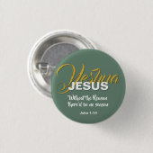 JESUS REASON SEASON Sage Green Kerstmis Christelij Ronde Button 3,2 Cm (Voorkant /achterkant)
