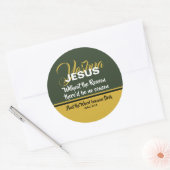 JESUS REASON SEASON Scripting Christelijke CHRISTM Ronde Sticker (Envelop)