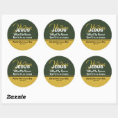 JESUS REASON SEASON Scripting Christelijke CHRISTM Ronde Sticker (Vel)