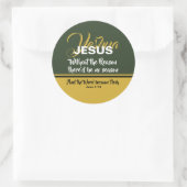JESUS REASON SEASON Scripting Christelijke CHRISTM Ronde Sticker (Tas)
