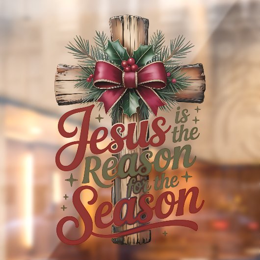 Jesus Reason Season Window Cling Raamsticker (Vel 2)