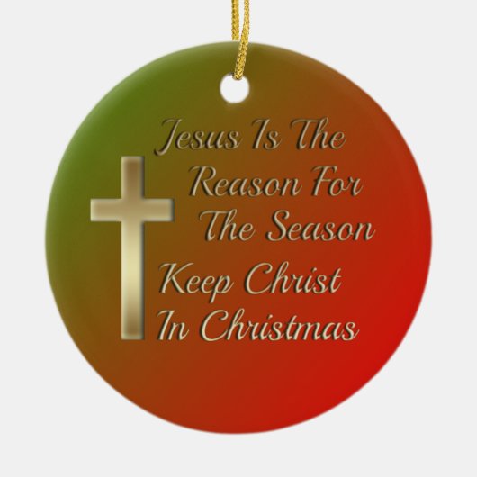 Jesus Reason Seizoen Houd Christus Kerst Ornament (Voorkant)