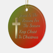 Jesus Reason Seizoen Houd Christus Kerst Ornament (Links)