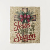 Jesus Reason Seizoen Tapijt Wandkleed (Voorkant)