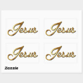 JESUS RECHTHOEKIGE STICKER (Vel)