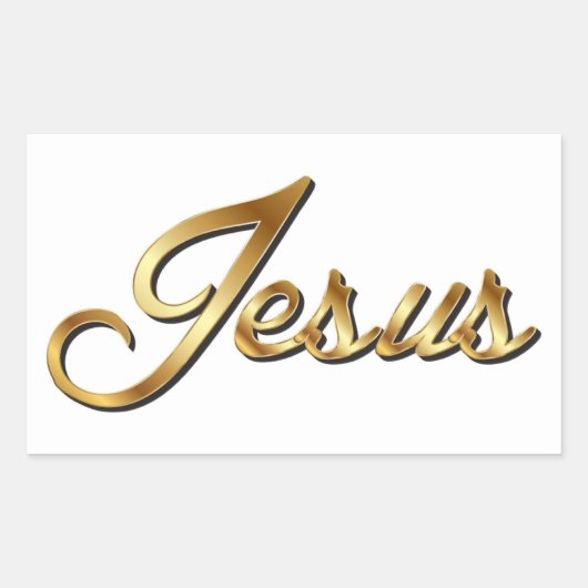 JESUS RECHTHOEKIGE STICKER (Voorkant)