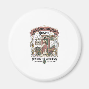 Jesus Record Shop Gospel Jesus Record Shop Christe Magneet