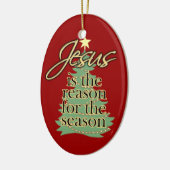 Jesus Reden voor het Seizoen Gepersonaliseerd Orna Keramisch Ornament (Links)