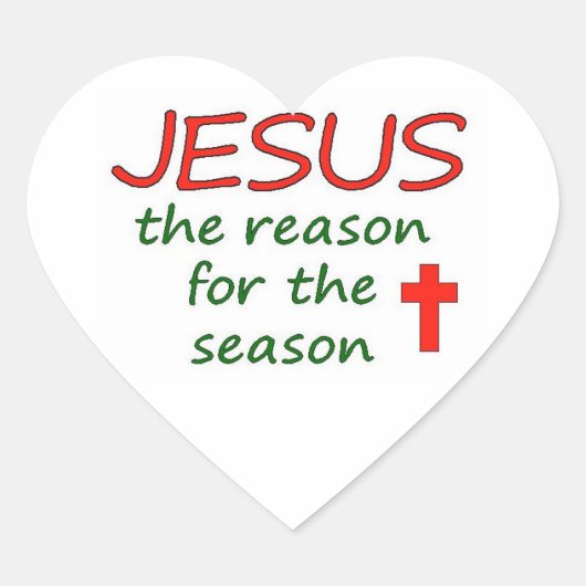 JESUS Reden voor seizoen Hart Sticker (Voorkant)