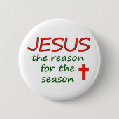 JESUS Reden voor seizoen Ronde Button 5,7 Cm (Voorkant)
