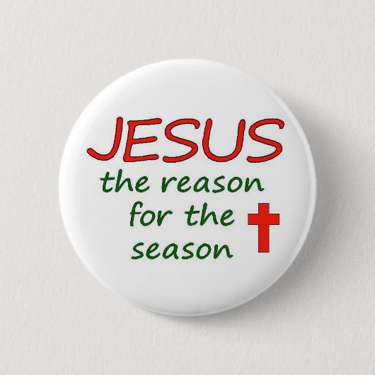 JESUS Reden voor seizoen Ronde Button 5,7 Cm (Voorkant)
