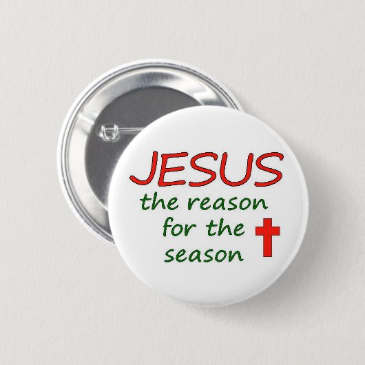 JESUS Reden voor seizoen Ronde Button 5,7 Cm (Voorkant /achterkant)