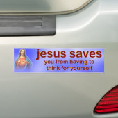 jesus redt... bumpersticker (Op auto)
