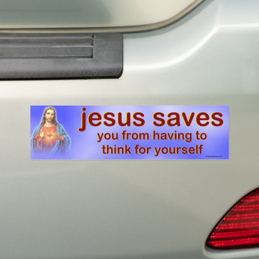 jesus redt... bumpersticker (Op auto)