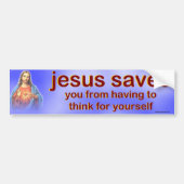 jesus redt... bumpersticker (Voorkant)