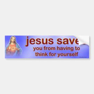 jesus redt... bumpersticker