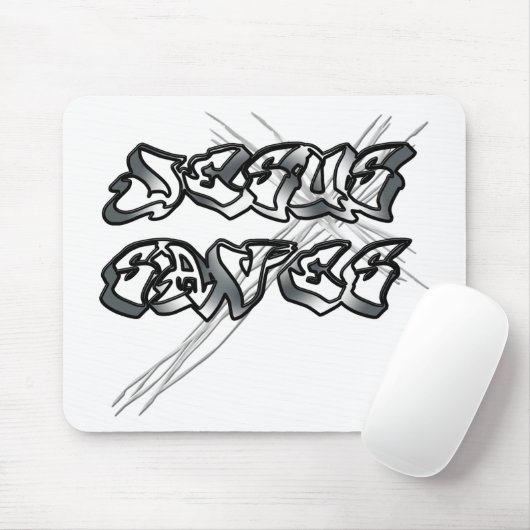 Jesus redt Christelijk Muismat (Met muis)