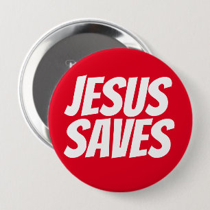 Jesus redt Christelijke Button