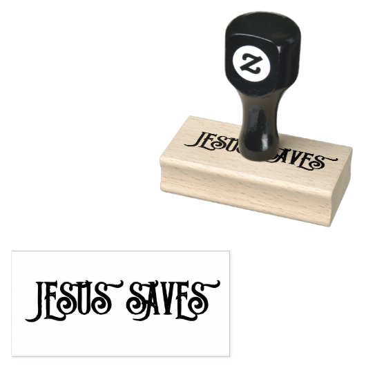 ‘Jesus redt’ Christelijke quote  Rubberstempel (Gestempeld)