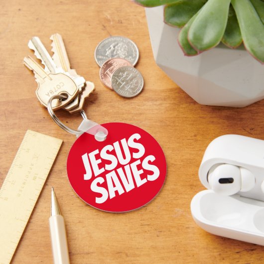 Jesus redt Christelijke Sleutelhanger (Bureau)