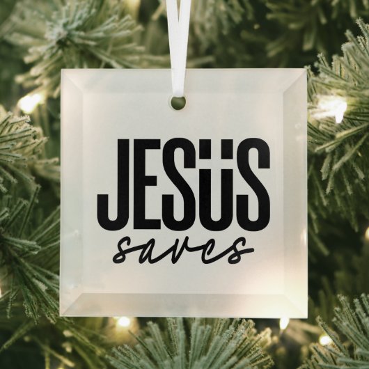 JESUS REDT GLAS ORNAMENT (Insitu)