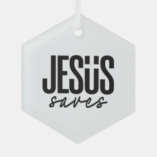 JESUS REDT GLAS ORNAMENT