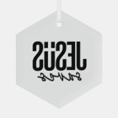 JESUS REDT GLAS ORNAMENT (Achterkant)
