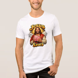 Jesus redt - Grappige vintage  Tri-Blend Shirt