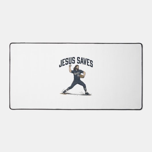 Jesus redt honkbalpitcher vintage gravure shirt bureaumat (Voorkant)
